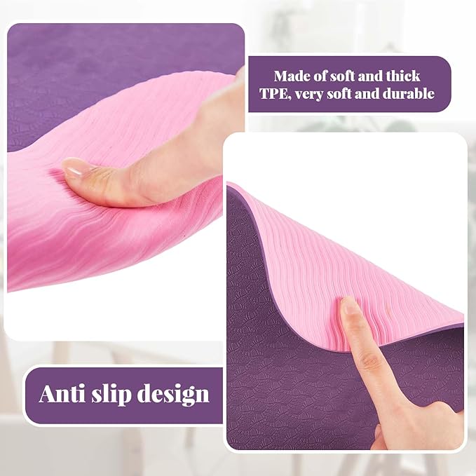 2 Pcs Sewing Machine Muffling Mat Pedal Sewing Mat Reduce Vibrations Noise No Slip Machine Accessories for Quilting(17" X 36" and 9" X 14",Pink Purple)