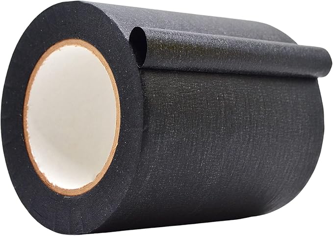 WOD MTC5 Colored Masking Tape, Black, 6 inch x 60 yds. Colorful Teacher Painters Tape for Fun DIY Art & Crafts, Lab Labeling, Writable & Classroom Decorations