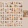 MAFELOE 20 Pages PET Scrapbook Stickers, Aesthetic Deco Supplies for Journaling Junk Bullet Diary Album Calendars-Travel Scenery Series-Orange (Y3-P-SSYS)