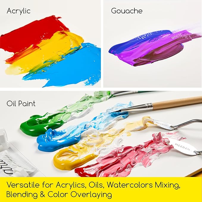 MEEDEN Artist Palette Paper Pad: 12''x16'', 40 Sheets (80lb/120gsm) Paint Palette Paper - Disposable Color Mixing Paper for Acrylic Watercolor Oil Painting