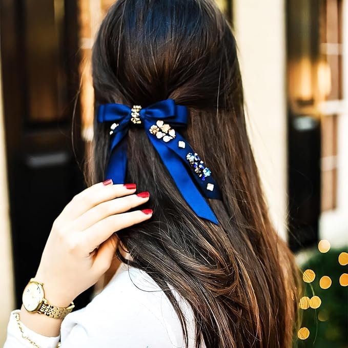Double Face Royal Blue Satin Ribbon 3/8 inch X 50 Yards Polyester Royal Blue Ribbon for Gift Wrapping Very Suitable for Weddings Party Hair Bow Invitation Decorations and More