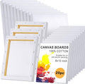 Thenshop 20 Pack Stretched Canvas for Painting 8 x 10 Inch Triple Primed Acid Free 100% Cotton White Blank Canvas for Painting Supplies Oil and Acrylic Pouring Art Watercolor