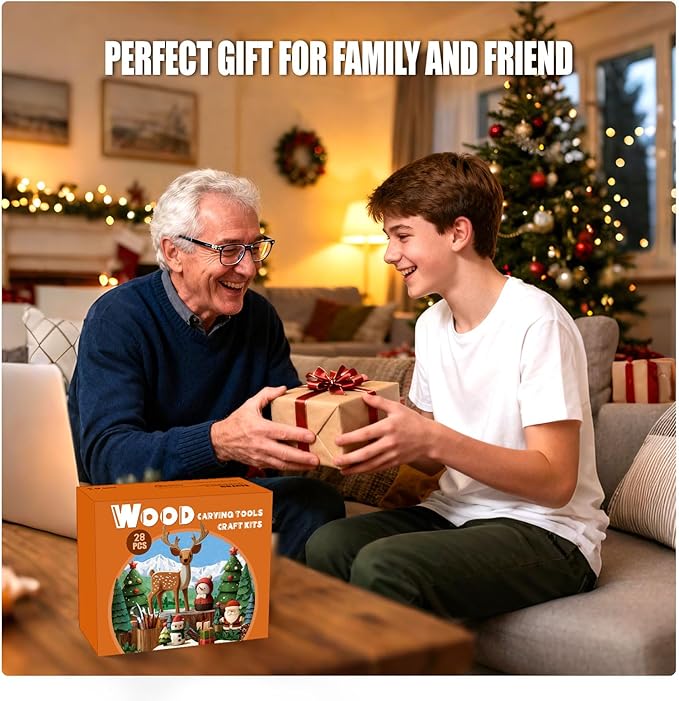 Wood Carving Kit - Whittling Kit with Wood Blocks and Paint Set - Carving Tools for Beginners - Hobbies for Women and Men - Arts and Crafts for Adults & Kids - woodworking tools