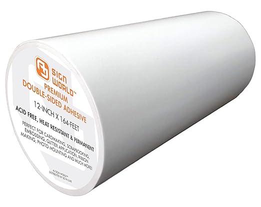 Best 12" Ultra-Thin Permanent Double-Sided Tape for Arts, Crafts, Die Cutting, Photography, Scrapbooking, Tear-by-Hand, Documents, All Purpose (12-Inch by 55 Yards)