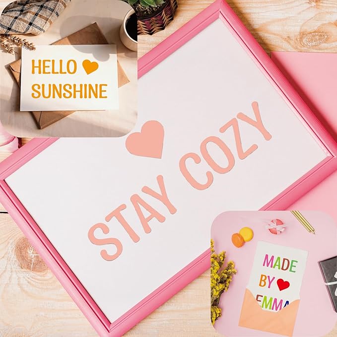 1920Pcs Letter Stickers 20 Sheets Alphabet Stickers 1 Inch Vinyl Self-Adhesive Waterproof Letters Number for Scrapbooking Water Bottles Cup DIY Crafts, Sign, Labels, Notebook, Mailbox, Windows, Doors