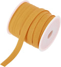 MECCANIXITY 2/5 Inch Double Fold Bias Tape Continuous Bulk Bias Tape for Sewing, Seaming Quilting Hemming Binding Crafts (Dark Yellow 25 Yards)