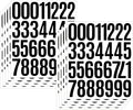 10 Sheets Vinyl Mailbox Number Stickers - Self-Adhesive Address Labels for Cars, House Doors, Windows & Metal Mailboxes (Black, 2 inch)