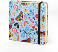Mifuner 4.8x4.8in 80gsm Mini Notebooks Art Blank Pages Sketchbooks Travel Journal Pocket Hardcover Paint Writing Notebook Blank Diary Memo Planner Sketchbook Fabric Cover.Insect Butterfly