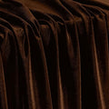 KKJIAF Chocolate Brown Green Stretch Velvet Fabric 60 Inch Wide, 5 Yard Soft Stretchy Fabric for Sewing Clothes, Apparel, Costume, Crafts - 90% Polyester 10% Spandex