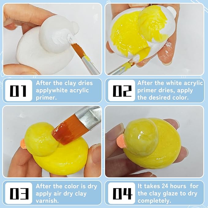 100ml Air Dry Clay Glaze, Air Dry Clay Varnish Can Not Only Used to Prevent Clay Cracking, Scratches, and Wear, It Can Also Having a Gloss Glaze Effect (Gloss)