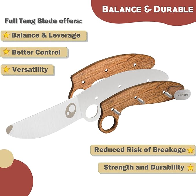 Kids Boy Scout Knife with Educational Ring & Sheath & Rounded Tip - Whittling Knife Rosewood Handle for Boys/Girls Сamping Cutting