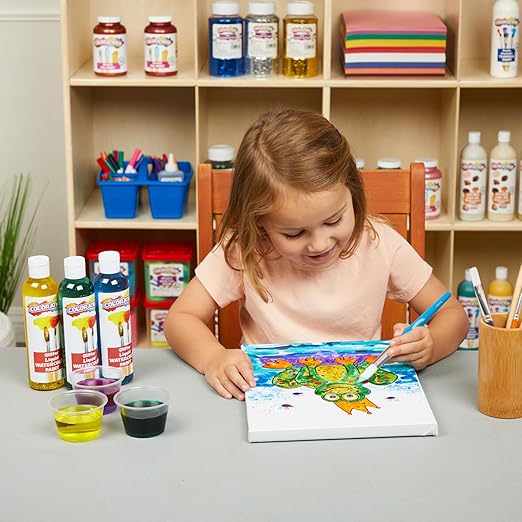 Colorations Liquid Glitter Watercolor Paint, 8 fl oz, Red, Non-Toxic, Painting, Kids, Craft, Hobby, Fun, Water Color, Posters, Cool Effects, Versatile, Gift