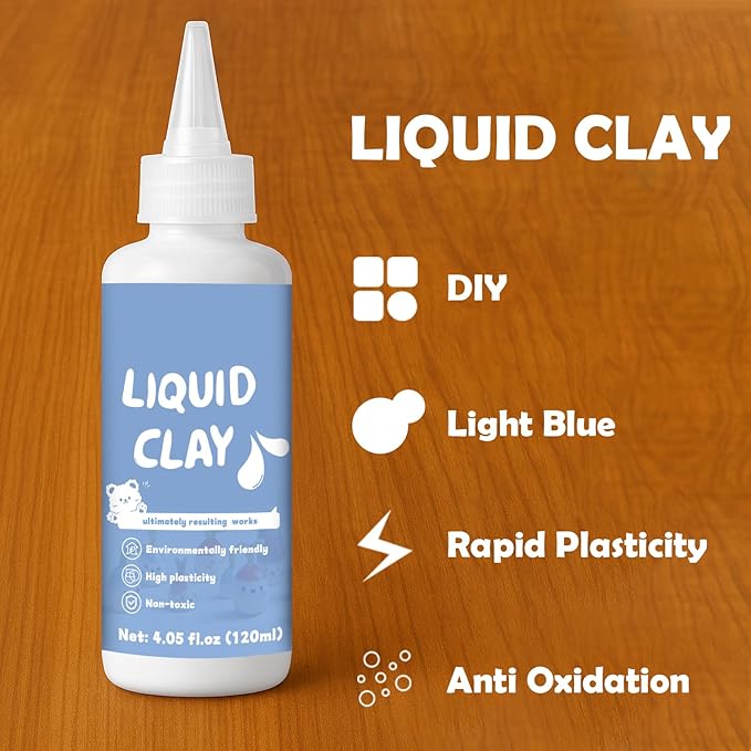 INNOVAYOU 120ml White Liquid Polymer Oven-Bake Clay, Baking Molding, Very for DIY Decorations, Jewelry, Toys, Household Items