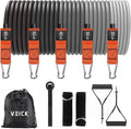 VEICK Resistance Bands, Exercise Bands for Working Out with Handles, Elastic Workout Bands for Men Women, Exercising Bands for Strength Training Equipment at Home Gym