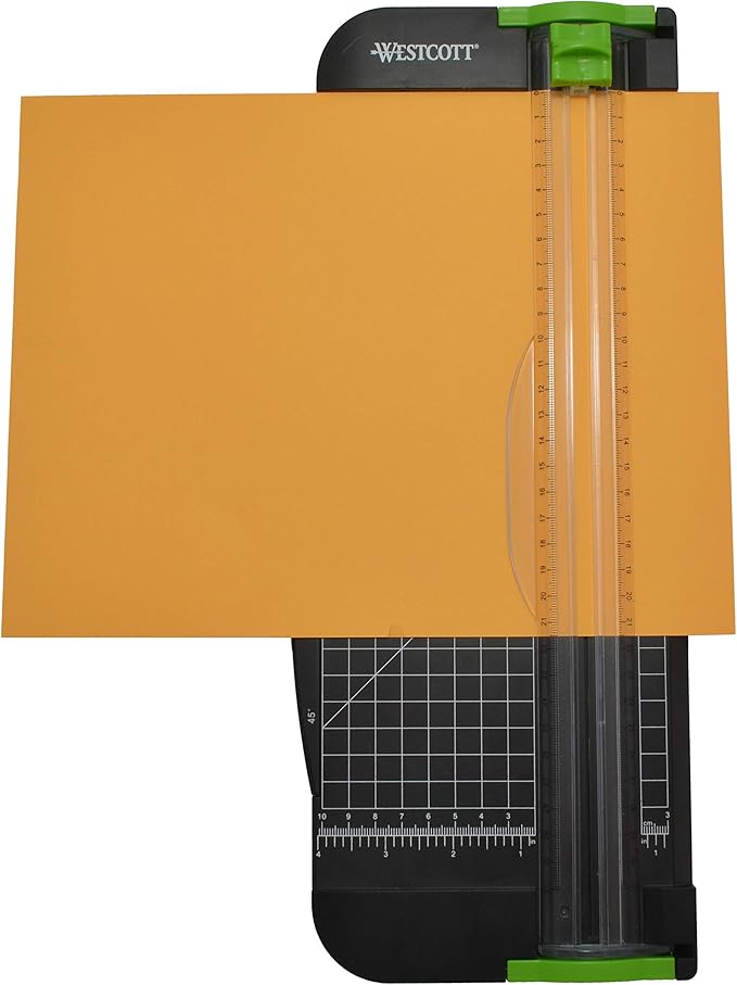 Westcott Paper Cutter 12" Paper Trimmer Scrapbooking Tool, Black