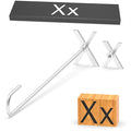 2Pcs Mini 2" Branding Irons, Alphabet Custom Wood Branding Iron Personalized for Wood Working, Leather Hats, Felt, Cowhide, BBQ & Bread Logo, Steak Branding Iron for Food (X x)
