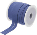 MECCANIXITY 3/4 Inch Single Fold Bias Tape Cotton Continuous Bulk Bias Tape for Sewing, Seaming Quilting Hemming Binding Crafts (Bright Blue 25 Yards)