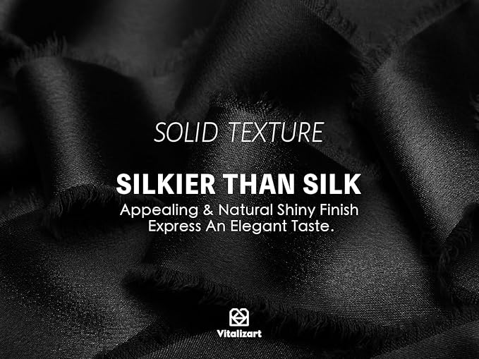 Vitalizart Black Silk Satin Ribbon 1-1/2 Inch x 15 Yard Wooden Spool Handmade Frayed Ribbons for Gift Wrapping Baby Shower Wedding Bridal Bouquets Holiday Decor