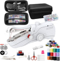 Beginner's Sewing kit with Storage Handheld Sewing Machine, Portable Sewing Machine with Storage, Electric Switch, Two Speed Modes,Easy to Operate.Sewing Machine for Beginners.White with Accessories.