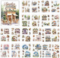 Alideco 20pcs Vintage Scrapbook Stickers Set Flower Butterfly Flower Window Sticker Book for Adults Sticker journaling Stickers for Scrapbooking(huayuanfangzi)