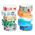 Summer Washi Tape Set 10 Rolls - Beach Ice Cream Masking Decorative Tape for Bullet Journal, Planner, DIY Arts Crafts, Scrapbooking Party Favors ﻿ (Summer)