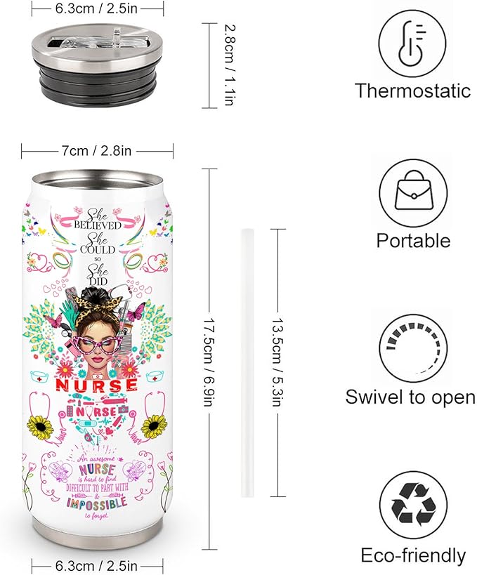 Nurses Tumbler Coffee Travel Mug with Straw,Nursing Gift for Female Nurses, Nurse Appreciation Gift for Women Graduation Christmas Birthday Nurse Week 17 Oz