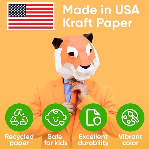 18" x 1200" (100 ft) Pack of 12 Rolls USA Made Multi-Color Kraft Paper Rolls Set, 45 lbs – Colored Paper for Arts and Crafts, DIY Projects, Gift Wrapping, Packing