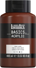Liquitex BASICS Acrylic Paint, 400ml (13.5-oz) Bottle, Burnt Sienna