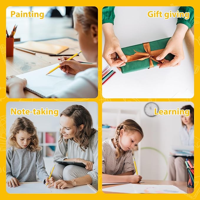 48 PCS Yellow Checking Pencils Erasable Colored Pencils with Eraser Pre-Sharpened 2 HB for Checking, Grading, Tests & Office/School Supplies (Yellow)