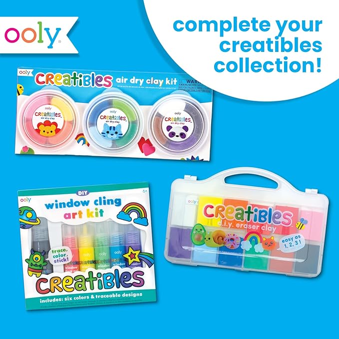 Ooly Air Dry Clay for Kids, 12 Colors Modeling Clay with 3 Shaping Tools, Play Dough Gifts for Kids, Craft Supplies - Creatibles