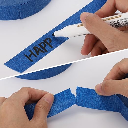 Tbestmax 8 Rolls 440 Yards Painters Tape, 0.94 inch Masking Tape Paint Tape for Painting, DIY Crafts Arts - Blue