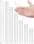 18PCS FIVEIZERO 3"/3.5"/4"/5"/6"/7" Professional Upholstery Needles – Large Sewing Needles, Long Needle for Upholstery and Crafting Project, Big Needle for Leather Repair Stitching and Large Task