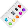 U.S. Art Supply 10-Well Plastic Rectangular Artist Painting Palette - Paint Color Mixing Tray - Art Students, Classroom, Craft Projects, Fun Parties, Events - Brush Mix Acrylic, Oil, Watercolor