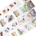 Garden and Girl PET Tape Set, 4 Rolls Pre-Cut Adhesive Tapes for Scrapbooking, Journaling, DIY Crafts, and Art Supplies