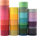 CCINEE 48 Roll Washi Tapes, Washi Masking Decorative Tapes for DIY Decor Planners Scrapbooking Adhesive School Party Supplies