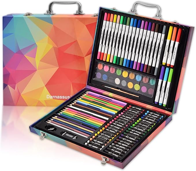 132-Piece Art Set, Deluxe Professional Color Set, Art Kit for Kids and Adult, With Compact Portable Case