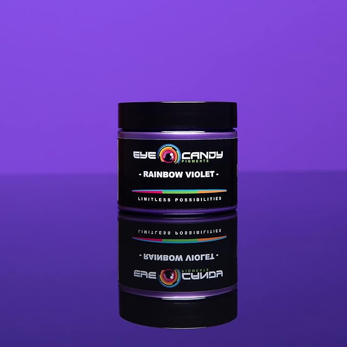 Eye Candy Pigments Premium Purple Mica Powder - Rainbow Violet (25gr) - for Epoxy, Resin, Soap, Paint, Woodworking, Acrylic Pouring, Bath Bombs, Fishing Lures - DIY Arts and Crafts Additive