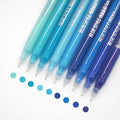 Gel Pens with Fine Point 0.6mm, 9 Colors Drawing Pencils for Adult Coloring Books Smooth Writing Pen Set for Journaling(Blue Style)