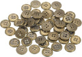HARFINGTON 50pcs 28L Plastic Sewing Buttons 18mm 11/16" 4-Hole Round Replacement Craft Button for Coats Sewing Clothing and DIY, Bronze