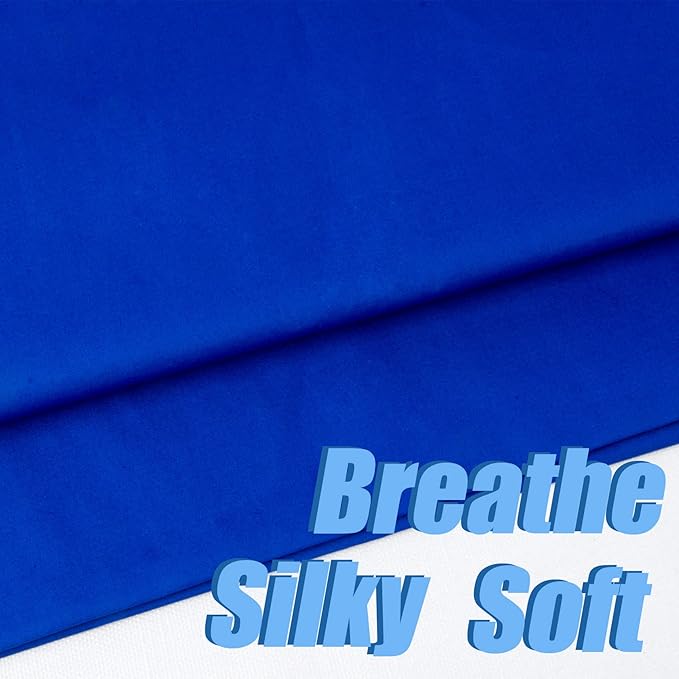 2 Yard Blue Cotton Fabric,Natural Cotton Poplin Fabric by The Yard, 59 Inches Wide 100% Cotton Fabric,Soft Embroidery Muslin Quilting Material for Sewing Material Apparel Cloth