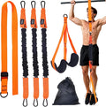 Pull-Up Assistance Bands Set – Heavy Duty Adjustable Resistance Band with Feet/Knee Rest for Home Gym Strength Training