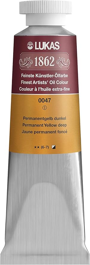 Lukas 1862 Oil 37 ml – Professional Quality Oil Colour Permanent Dark Yellow