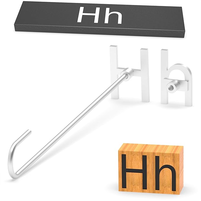 2Pcs Mini 2" Branding Irons, Alphabet Custom Wood Branding Iron Personalized for Wood Working, Leather Hats, Felt, Cowhide, BBQ & Bread Logo, Steak Branding Iron for Food (H h)