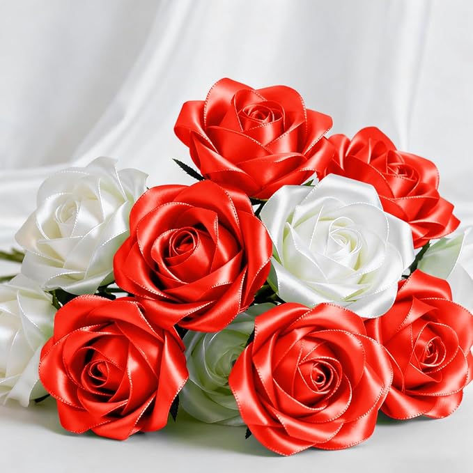 1-1/2" x 50 Yards Satin Ribbon - Red Silk Ribbon with Spool - Ideal for Gift Wrapping, Floral Bouquets, Crafts, Wedding Party Decorations, Christmas and Sewing Projects