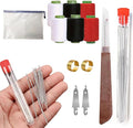Stainless Steel Needles for Hand Sewing, 37Pcs Big Eye Steel Sewing Needles Kit, Portable DIY Hand Made Craft Set - Long & Thin Handmade Quilting Kit (37 Pcs)