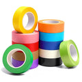 12PCS Colored Masking Tape, Colored Tape for Kids Art Supplies, DIY Craft Tape, Colored Painters Tape for Labeling, Classroom, Decorative, Rainbow Color Tape Rolls 1In x 13Yards(2.5cm x 12m)