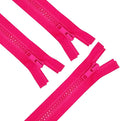 ANPURZII 3PCS #5 15 Inch Magenta Separating Jacket Zippers for Sewing Coats, Molded Plastic Bulk Zippers(Magenta 15" 3PCS)