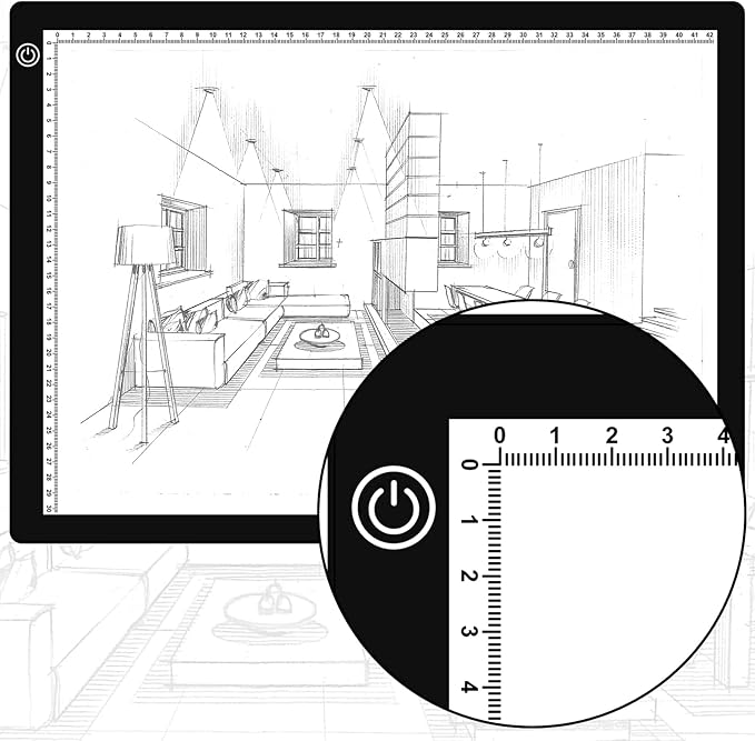 A3 LED Light Board, A3 Tracing Light Box, Magnetic Light Pad, Light Table for Tracing, LED Copy Board, Sketch Pad with Dimmable Brightness, Magnetic and Storage Bag.