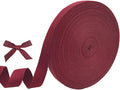 Wine Red Twill Tape 3/4 Inch Wide - 40 Yards Herringbone Cotton Webbing Bias Binding Tape for Sewing, Crafting, DIY Projects, Pet Collars, Gift Wrapping and Home Decoration