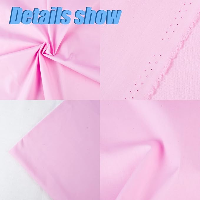 5 Yard Pink Cotton Fabric,Natural Cotton Poplin Fabric by The Yard, 59 Inches Wide 100% Cotton Fabric,Soft Embroidery Muslin Quilting Material for Sewing Material Apparel Cloth